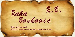 Raka Bošković vizit kartica
